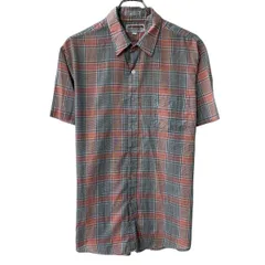 90s McGREGOR 半袖 チェックシャツ L グレー ピンク マックレガー ボタン 90年代 チェック柄 襟芯 胸ポケット 半シャツ 夏物 a806-6841のサムネイル