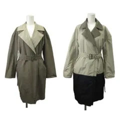 マックスマーラ MAX MARA 白タグ リバーシブル タイロッケン コート 38 グレージュ 切り替え 長袖 10210141 /KK ■GY17のサムネイル