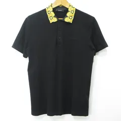 【三重本店】 中古 VERSACE | ヴェルサーチ Barocco Print Short Sleeve Polo Shirt バロックプリントロゴ刺繍半袖ポロシャツ 1012260 1A10242 ブラック サイズ：S 【108】のサムネイル