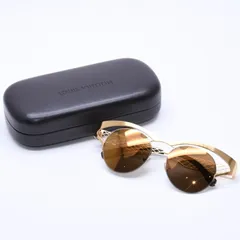 極美品 LOUIS VUITTON ルイヴィトン Sunglasses サングラス GP×レザー Gold ゴールド M0117 中古 4a004301のサムネイル