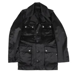 イブサンローラン リヴゴーシュYves Saint Laurent rive gauche コットンボックスフラップポケットデザインジャケット 黒44のサムネイル