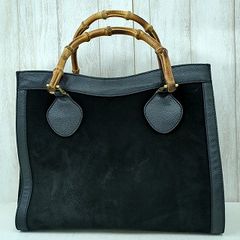 グッチ バンブー ハンドバッグ 002 1186 0260 スエード レザー - メルカリ