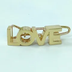バーバリー LOVE ヘアクリップ バレッタ ゴールドカラー イタリア製のサムネイル