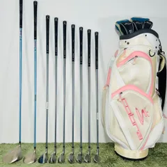 【中古】コブラ M/スピードLD キャディバッグ付き 9本セット レディースゴルフ 初心者 入門 人気モデル COBRA M/SPEED LD OFFSET 女性 右利き flex Lのサムネイル