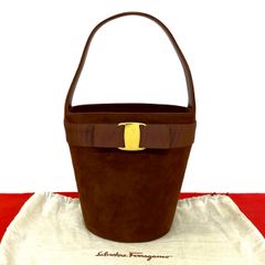 未使用✨フェラガモ ヴァラリボン バケツ型 ハンドバッグ ブラウン