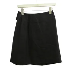 シャネル CHANEL 98P スカート 麻 リネン 36 黒 ブラック 無地 ミニ丈 P11099V06490 /PP ■GY62のサムネイル