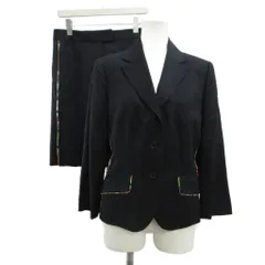 ポールスミス ブラック Paul Smith BLACK スーツ テーラードジャケット スカート セットアップ ウール 42 黒 ブラック 無地 長袖 ひざ丈 /PP ■GY53のサムネイル