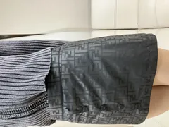 FENDI フェンディ FF ズッカ柄 ナイロン スカート ブラック サイズ10A 丈約31cmのサムネイル