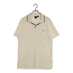 中古 メンズ ヒューゴボス HUGO BOSS 半袖ポロシャツ M 白 ホワイト スキッパーのサムネイル