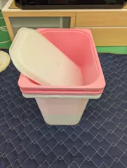 IKEA（イケア）TROFAST（トロファスト）収納ボックス 3個 ＆ フタ 3枚 セットのサムネイル