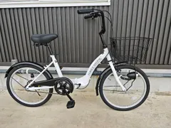 【訳あり】アウトレット シティサイクル 20インチ [TS20MB] 低床フレーム 折りたたみ ママチャリ 自転車 前カゴ フェンダー ペダル チェーンカバー 片足スタンド 反射板 ベル【プレゼント：LEDライト ロック錠】［02810_20MB］のサムネイル