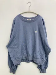 CLASSICAL ELF クラシカルエルフ スウェット M ブルー コットン 裏起毛 無地 ワンポイント 刺繍 長袖 レディースのサムネイル