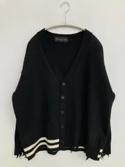 neos addictive design ネオス カーディガン/ボレロ M ブラック 無地 ライン柄 ミドル丈 長袖 メンズのサムネイル