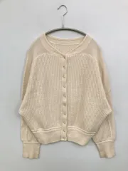 BEAMS HEART ビームスハート カーディガン/ボレロ アイボリー コットン ニット 無地 ミドル丈 長袖 レディースのサムネイル