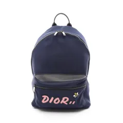 ディオール Dior リュックサック バックパック Dior HOMME × KAWS 1KWBA064YLE ネイビー/ブラック ナイロン レザー DIOR HOMME×KAWS バックパック メンズ Used Aのサムネイル
