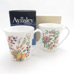 美品 Aynsley エインズレイ ペンブロック&サマー マグカップ 2点 セット ティー コーヒー 金彩 英国 SU14674L2 のサムネイル
