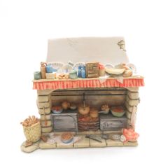 美品 BorderFineArts ボーダーファインアーツ ジルバークレム ブランブリーヘッジ のばらの村のものがたり The fireplace 暖炉 置物 オブジェ 英国 ヴィンテージ SU14684L2 のサムネイル