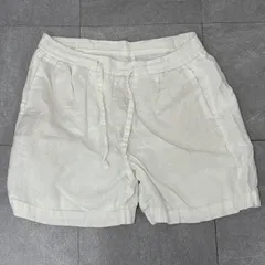 RA49 ZARA ザラ メンズ ショートパンツ リネン XL 白のサムネイル