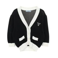 プラダ PRADA カーディガン ロゴ刺繍 P25I04 コットン カーディガン レディース Used Aのサムネイル