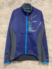 KB074 シマノ SHIMANO 長袖 サイクルジャケット 紺 M 裏起毛