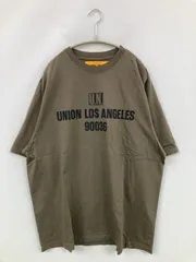 UNION ユニオン Tシャツ/カットソー IV カーキ 前面プリント ブランドロゴ ミドル丈 半袖 クルーネック(丸首) メンズ レディースのサムネイル