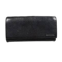 ♪4293 ディーゼル 長財布 X03928 折り財布 レザー ブラック 中古 DIESEL 黒のサムネイル