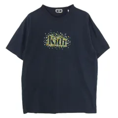 KITH キス KHM031011 Meadow Serif Tee 花柄 ロゴ プリント コットン 半袖 Tシャツ カットソー ネイビー系 L【中古】のサムネイル