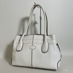 TOD'S トッズ レザー ショルダーバッグ ホワイト - メルカリ