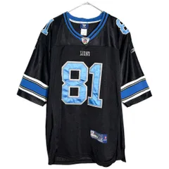 新品タグ付き Reebok リーボック NFL デトロイト・ライオンズ フットボールシャツ アメフト ブラック(メンズ 48)中古 古着 Y4217のサムネイル