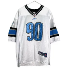Reebok リーボック NFL デトロイト・ライオンズ ユニフォーム プロチーム アメフト ホワイト(メンズ 50)中古 古着 Y4231のサムネイル