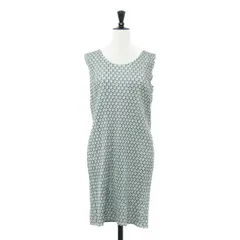 PLEATS PLEASE プリーツプリーズ ワンピース グリーン系 サイズ:3(L) | 総柄 プリーツ ノースリーブ チュニック | ミニ丈 ラウンドネック プリント | 日本製 トップス ドレス【レディース】【中古】のサムネイル
