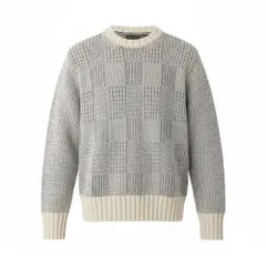 Af25 Y's Yohji Yamamoto ワイズ ヨウジヤマモト ロングスリーブニットセーター トップス 日本製 3サイズ グレー アイボリー ウール100％ メンズ 男性用o07tのサムネイル
