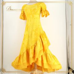フラダンス 衣装 MakaMaka マカマカ ワンピース ドレス レッド系