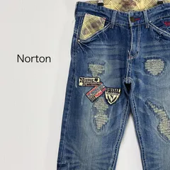 【Norton】ワッペン 刺繍 ワイドパンツのサムネイル