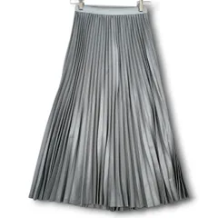 08sircus 08サーカス gross satin pleats skirt グロスサテンプリーツスカート ロングスカート プリーツ 光沢 ウエストゴム グレー サイズ1 レディース 春 夏 ゴーゴー古着マルイ北千住店 22 No.2591のサムネイル