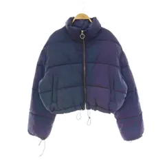 ベルシュカ Bershka 中綿ジャケット アウター ジップアップ EUR M 紺 ネイビー オーロラカラー /CX ■MAのサムネイル