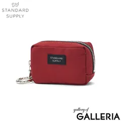 【正規取扱店】 スタンダードサプライ ポーチ レディース メンズ 小さめ 小物入れ STANDARD SUPPLY ブランド 可愛い カラビナ付き ミニポーチ 軽量 軽い 日本製 SIMPLICITY SQUARE CHARM POUCH REDのサムネイル