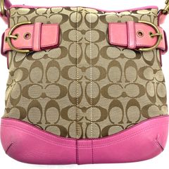 COACH シグネチャー ピンク ワンショルダーバッグ 2way レザー - メルカリ