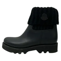 MONCLER(モンクレール) レインブーツ 38 レディース - 黒 インソール取外し可のサムネイル