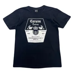 コロナビール Tシャツ 半袖 メンズ L ブラック コットン100％ 企業系 Corona Extra against レアのサムネイル