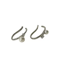 JOUETE(ジュエッテ) イヤリング美品  ウェアリング 045924-045925 シルバー×クリア×白 イヤーカフのサムネイル