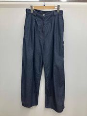メルシーボークー】美品 サルエルデニム ストレッチ インディゴ/藍色 L