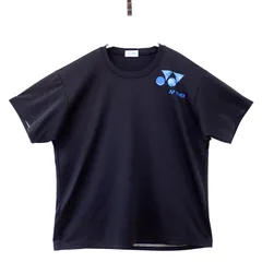 古着　メンズ半袖Tシャツ　TONEX ヨネックス　スポーツTシャツ　ブラック系　黒色　Mサイズ　バックプリントのサムネイル