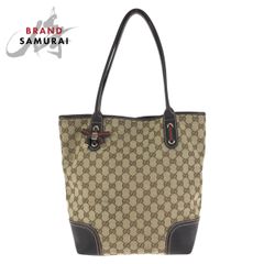 美品 GUCCI グッチ ベージュ ブラウン シルバー金具 GGスプリーム