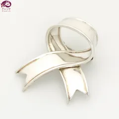 TIFFANY&CO. ティファニー リボン ボウ モチーフ ブローチ 縦3.44㎝ スターリングシルバー SV925 6.48g ヴィンテージ アンティークのサムネイル