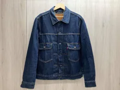LEVI’S/リーバイス A7632-0008 TYPE Ⅱ トラッカージャケット Gジャン インディゴ ヴィンテージライク フロントプリーツ 牛革パッチ M