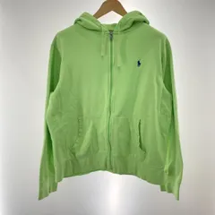 【中古】90s オールド Polo by RALPH LAUREN ジップパーカー サイズXL ライトグリーン 汚れ有 ポロ ラルフローレン[91]のサムネイル