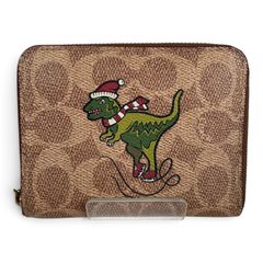 COACH☆新品】チャーター ポーチ・レキシー☆レッド☆恐竜☆レザー