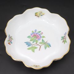 ITQQD34FGR4G 美品 HEREND ヘレンド ヴィクトリアブーケ 小皿 ボウル