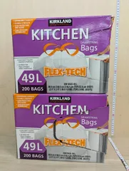 コストコ　カークランド　ひも付きポリ袋　ゴミ袋　FLEX-TECH  49L 200枚×２箱(もしかしたら少し減ってるかもしれません)のサムネイル